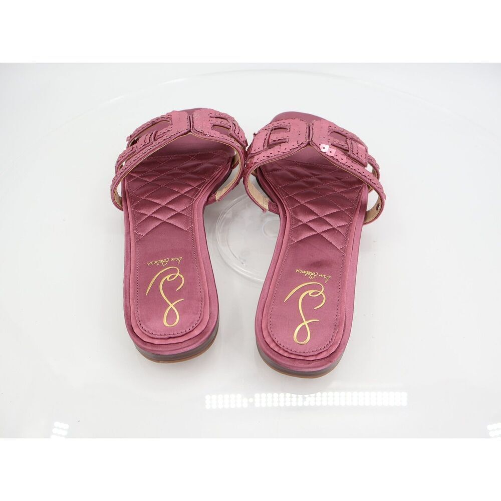 Sam Edelman Bay Glamour Sequin Slide Sandals Pink Size 11 M Fabric Slip On - Picture 9 of 11